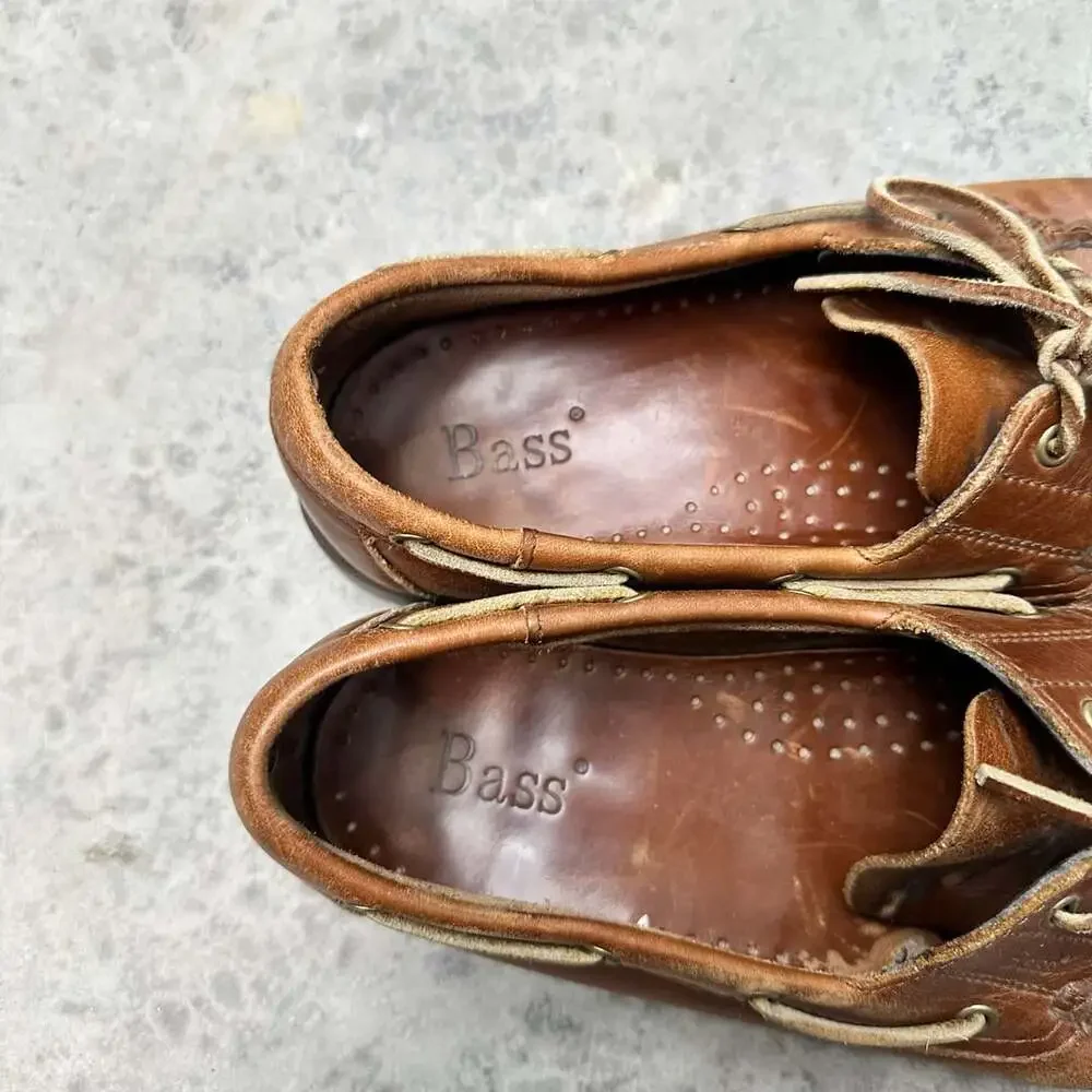 G.H. Bass Seafarer Leather Boat Shoes - 10.5 M